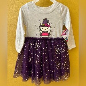Hello Kitty Halloween Theme Dress with Purple Sparkle Tutu Size 2T ~ NWT